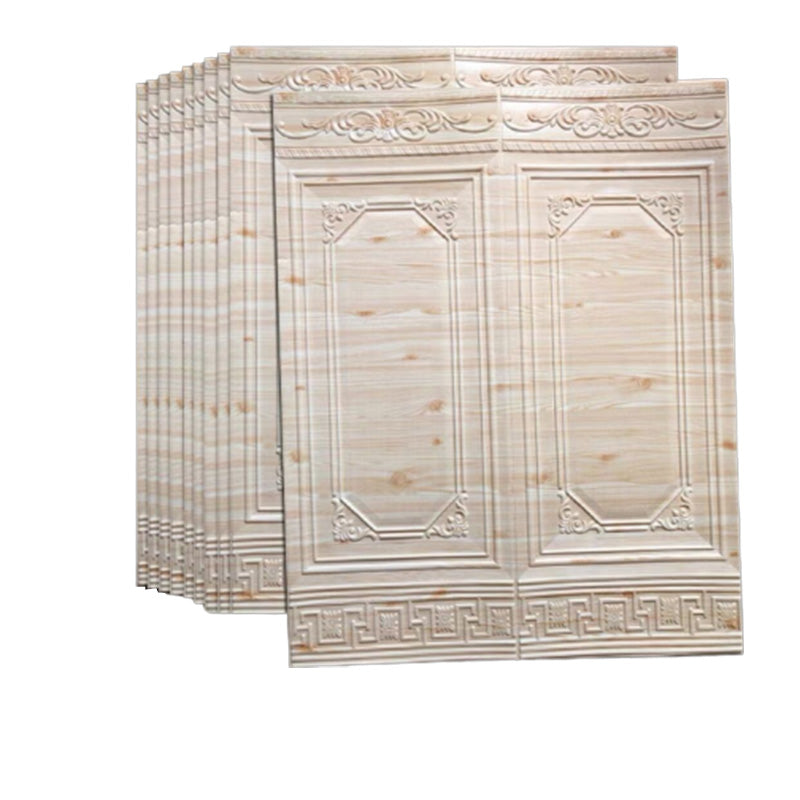 Classic Wall Access Panel Peel and Stick 3D Embossed Wall Ceiling for Living Room Apricot 10-Piece Set Clearhalo 'Flooring 'Home Improvement' 'home_improvement' 'home_improvement_wall_paneling' 'Wall Paneling' 'wall_paneling' 'Walls & Ceilings' Walls and Ceiling' 7506447