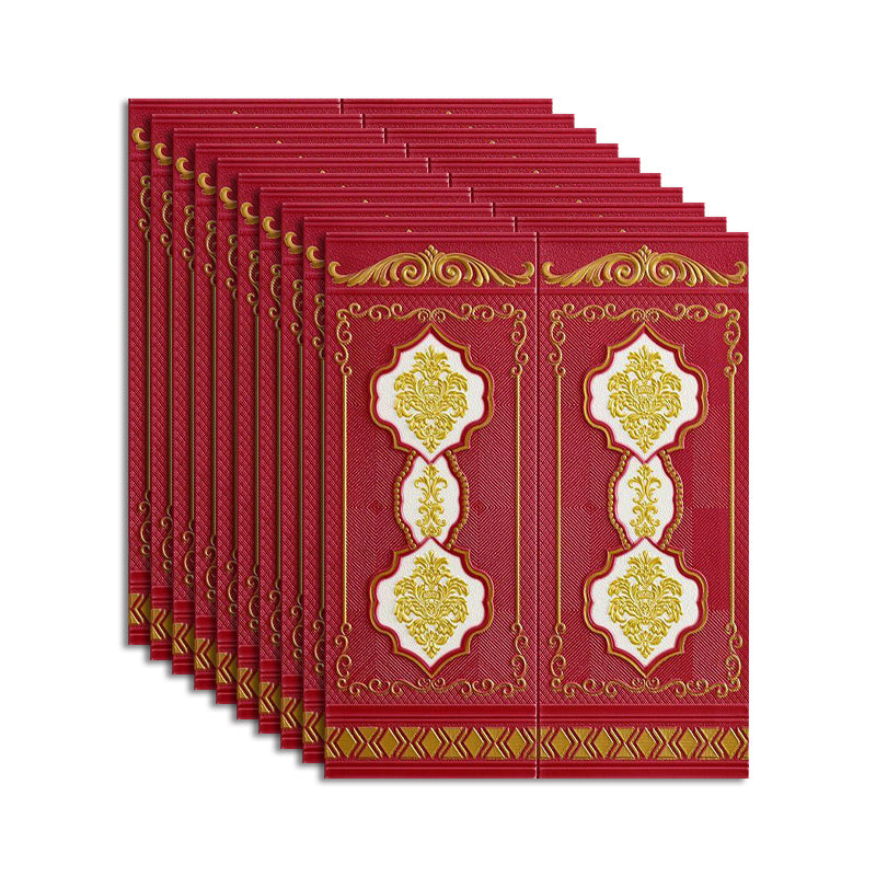 Peel and Stick Wall Access Panel Waterproof Wall Access Panel for Living Room Red 10-Piece Set Clearhalo 'Flooring 'Home Improvement' 'home_improvement' 'home_improvement_wall_paneling' 'Wall Paneling' 'wall_paneling' 'Walls & Ceilings' Walls and Ceiling' 7506548