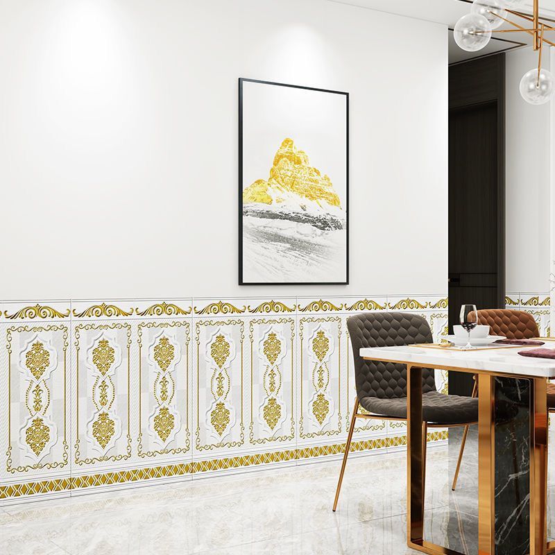 Peel and Stick Wall Access Panel Waterproof Wall Access Panel for Living Room White-Gold 10-Piece Set Clearhalo 'Flooring 'Home Improvement' 'home_improvement' 'home_improvement_wall_paneling' 'Wall Paneling' 'wall_paneling' 'Walls & Ceilings' Walls and Ceiling' 7506549