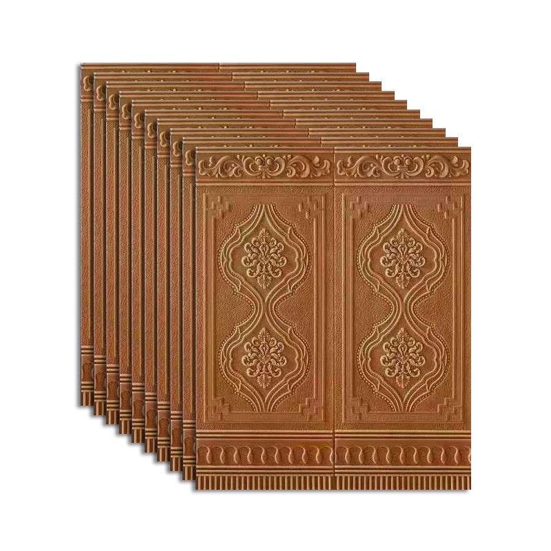 Peel and Stick Wall Access Panel Waterproof Wall Access Panel for Living Room Brown 10-Piece Set Clearhalo 'Flooring 'Home Improvement' 'home_improvement' 'home_improvement_wall_paneling' 'Wall Paneling' 'wall_paneling' 'Walls & Ceilings' Walls and Ceiling' 7506553