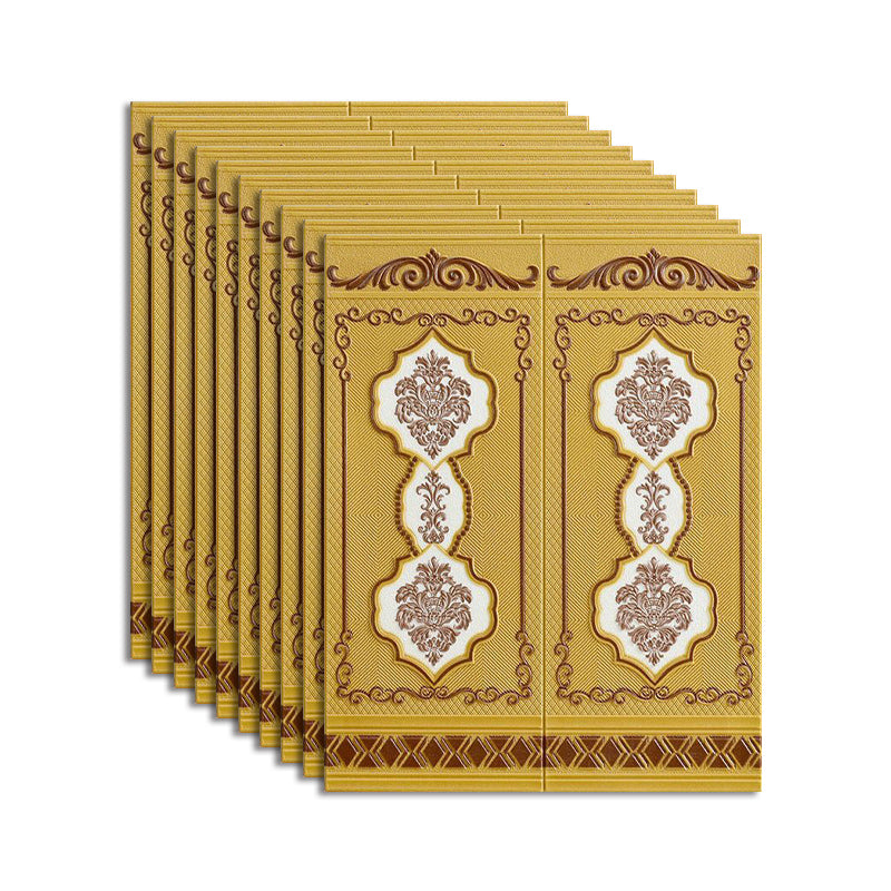 Peel and Stick Wall Access Panel Waterproof Wall Access Panel for Living Room Gold 10-Piece Set Clearhalo 'Flooring 'Home Improvement' 'home_improvement' 'home_improvement_wall_paneling' 'Wall Paneling' 'wall_paneling' 'Walls & Ceilings' Walls and Ceiling' 7506557