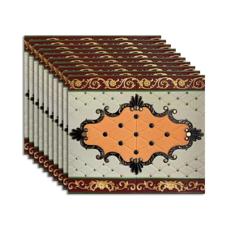 Peel and Stick Wall Access Panel Waterproof Wall Access Panel for Living Room White-Orange 10-Piece Set Clearhalo 'Flooring 'Home Improvement' 'home_improvement' 'home_improvement_wall_paneling' 'Wall Paneling' 'wall_paneling' 'Walls & Ceilings' Walls and Ceiling' 7506561