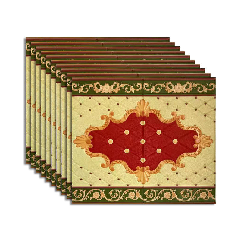 Peel and Stick Wall Access Panel Waterproof Wall Access Panel for Living Room Beige-Red 10-Piece Set Clearhalo 'Flooring 'Home Improvement' 'home_improvement' 'home_improvement_wall_paneling' 'Wall Paneling' 'wall_paneling' 'Walls & Ceilings' Walls and Ceiling' 7506563