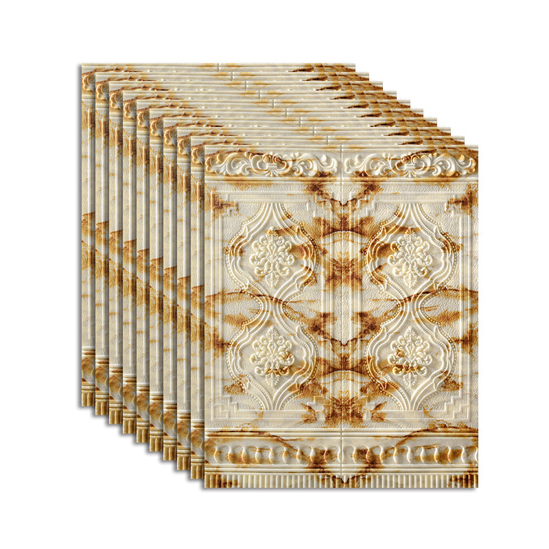 Peel and Stick Wall Access Panel Waterproof Wall Access Panel for Living Room White-Brown 10-Piece Set Clearhalo 'Flooring 'Home Improvement' 'home_improvement' 'home_improvement_wall_paneling' 'Wall Paneling' 'wall_paneling' 'Walls & Ceilings' Walls and Ceiling' 7506564