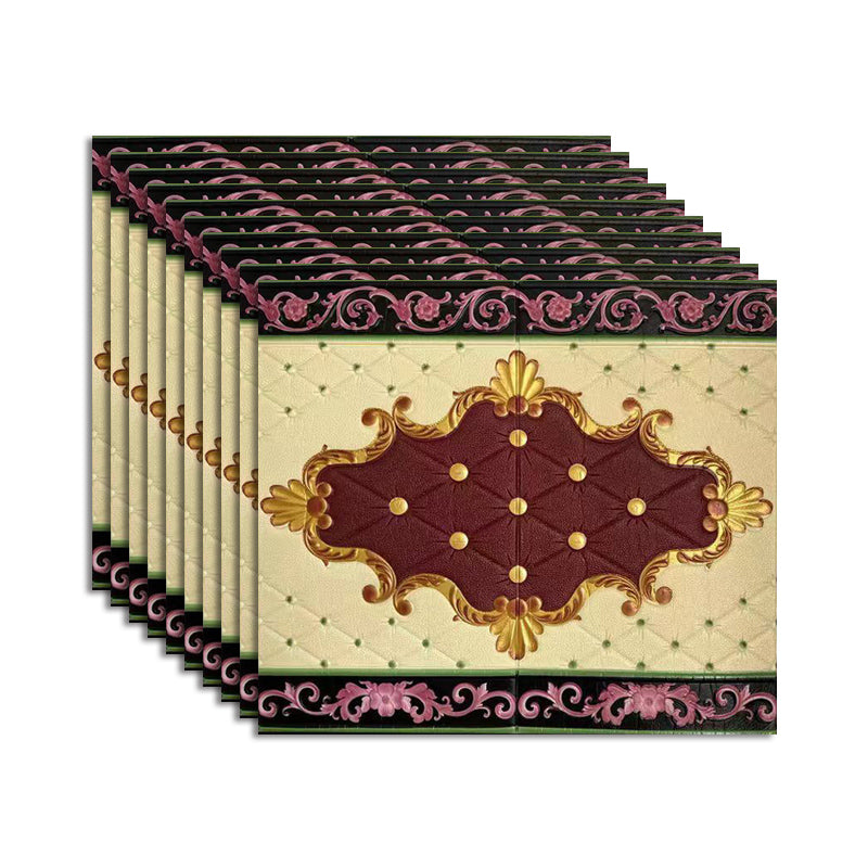 Peel and Stick Wall Access Panel Waterproof Wall Access Panel for Living Room Yellow-Brown 10-Piece Set Clearhalo 'Flooring 'Home Improvement' 'home_improvement' 'home_improvement_wall_paneling' 'Wall Paneling' 'wall_paneling' 'Walls & Ceilings' Walls and Ceiling' 7506565