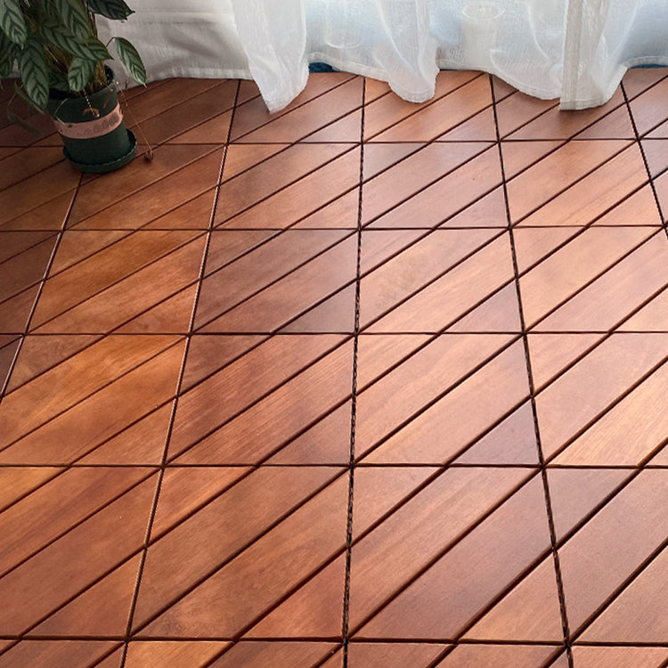 Solid Wood Deck Flooring Tiles Interlocking with Slip Resistant Clearhalo 'Home Improvement' 'home_improvement' 'home_improvement_outdoor_deck_tiles_planks' 'Outdoor Deck Tiles & Planks' 'Outdoor Flooring & Tile' 'Outdoor Remodel' 'outdoor_deck_tiles_planks' 7506574