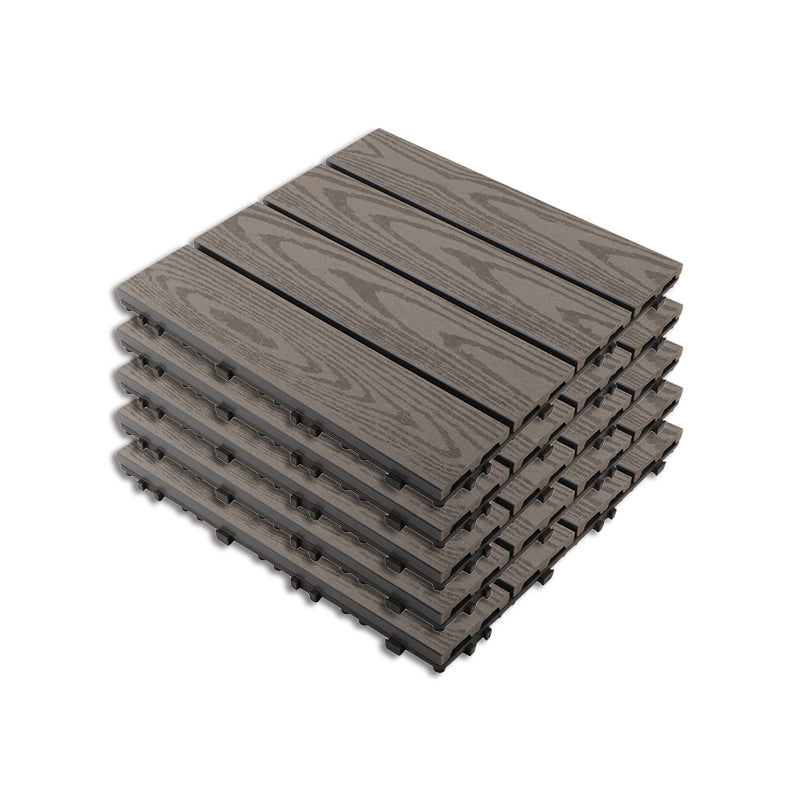 Outdoor Patio Flooring Tiles Composite Patio Flooring Tiles with Waterproof Grey Clearhalo 'Home Improvement' 'home_improvement' 'home_improvement_outdoor_deck_tiles_planks' 'Outdoor Deck Tiles & Planks' 'Outdoor Flooring & Tile' 'Outdoor Remodel' 'outdoor_deck_tiles_planks' 7506621