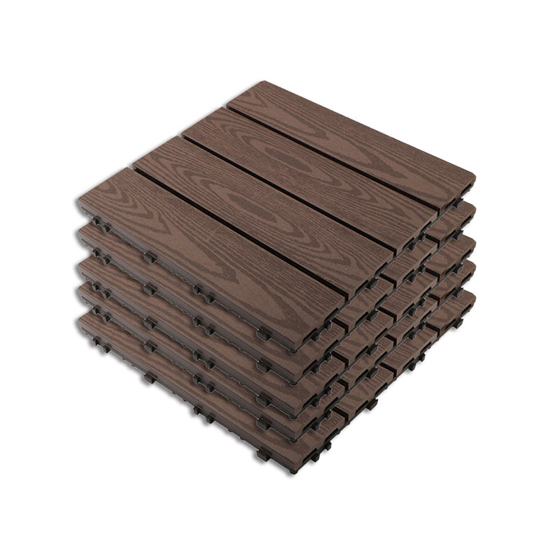 Outdoor Patio Flooring Tiles Composite Patio Flooring Tiles with Waterproof Brown Clearhalo 'Home Improvement' 'home_improvement' 'home_improvement_outdoor_deck_tiles_planks' 'Outdoor Deck Tiles & Planks' 'Outdoor Flooring & Tile' 'Outdoor Remodel' 'outdoor_deck_tiles_planks' 7506627