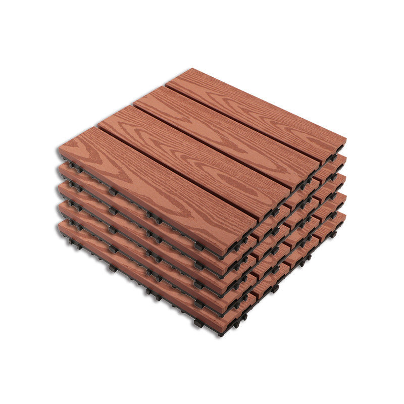 Outdoor Patio Flooring Tiles Composite Patio Flooring Tiles with Waterproof Rosewood Clearhalo 'Home Improvement' 'home_improvement' 'home_improvement_outdoor_deck_tiles_planks' 'Outdoor Deck Tiles & Planks' 'Outdoor Flooring & Tile' 'Outdoor Remodel' 'outdoor_deck_tiles_planks' 7506641