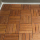 Solid Wood Patio Flooring Tiles Interlocking Deck Plank for Indoor and Outdoor 12" x 12" 96.9 sq ft. - 99 Pieces Clearhalo 'Home Improvement' 'home_improvement' 'home_improvement_outdoor_deck_tiles_planks' 'Outdoor Deck Tiles & Planks' 'Outdoor Flooring & Tile' 'Outdoor Remodel' 'outdoor_deck_tiles_planks' 7506667