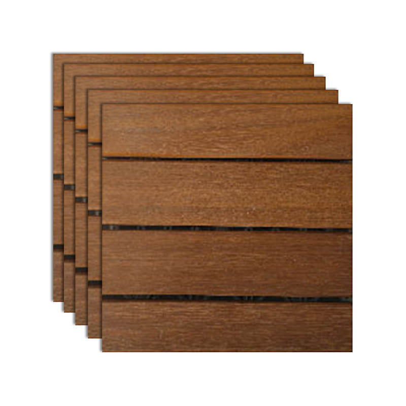 Solid Wood Patio Flooring Tiles Interlocking Deck Plank for Indoor and Outdoor 12" x 12" Clearhalo 'Home Improvement' 'home_improvement' 'home_improvement_outdoor_deck_tiles_planks' 'Outdoor Deck Tiles & Planks' 'Outdoor Flooring & Tile' 'Outdoor Remodel' 'outdoor_deck_tiles_planks' 7506668