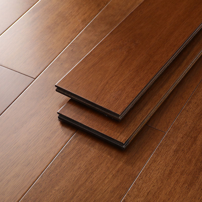 Traditional Wood Flooring Tiles Click-Locking Wire Brushed Hardwood Flooring Clearhalo 'Flooring 'Hardwood Flooring' 'hardwood_flooring' 'Home Improvement' 'home_improvement' 'home_improvement_hardwood_flooring' Walls and Ceiling' 7510319