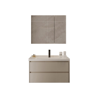 Wall Mount Bathroom Vanity Modern Glass Single-Sink Rectangular Vanity Set Vanity & Faucet & Mirror Cabinet https: res.litfad.com site img item 2023 02 21 7519079 1200x1200.jpg Clearhalo 'Bathroom Remodel & Bathroom Fixtures' 'Bathroom Vanities' 'bathroom_vanities' 'Home Improvement' 'home_improvement' 'home_improvement_bathroom_vanities' 7519079