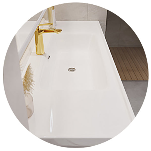 Wall Mount Bathroom Vanity Modern Glass Single-Sink Rectangular Vanity Set Clearhalo 'Bathroom Remodel & Bathroom Fixtures' 'Bathroom Vanities' 'bathroom_vanities' 'Home Improvement' 'home_improvement' 'home_improvement_bathroom_vanities' 7519092