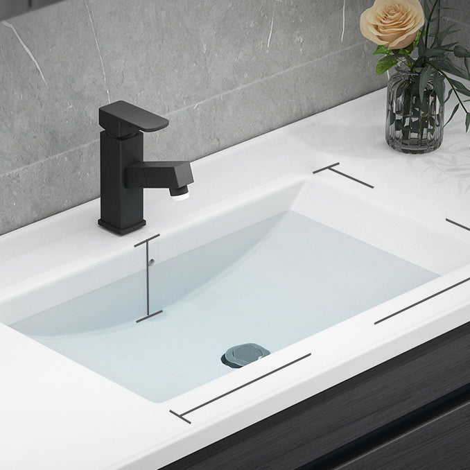 Wall Mount Bathroom Vanity Set Modern Single-Sink Bathroom Sink Vanity Clearhalo 'Bathroom Remodel & Bathroom Fixtures' 'Bathroom Vanities' 'bathroom_vanities' 'Home Improvement' 'home_improvement' 'home_improvement_bathroom_vanities' 7519129