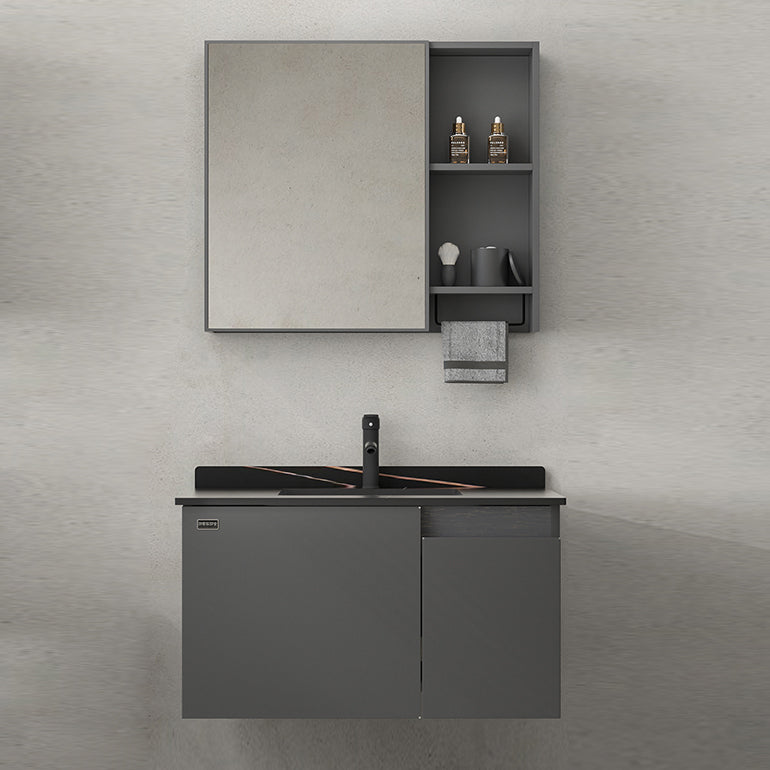 Wall Mount Bathroom Vanity Modern Single-Sink Gray Rectangular Vanity Set Clearhalo 'Bathroom Remodel & Bathroom Fixtures' 'Bathroom Vanities' 'bathroom_vanities' 'Home Improvement' 'home_improvement' 'home_improvement_bathroom_vanities' 7519253