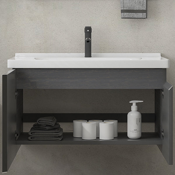Wall Mount Bathroom Vanity Modern Single-Sink Gray Rectangular Vanity Set Clearhalo 'Bathroom Remodel & Bathroom Fixtures' 'Bathroom Vanities' 'bathroom_vanities' 'Home Improvement' 'home_improvement' 'home_improvement_bathroom_vanities' 7519257