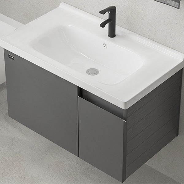 Wall Mount Bathroom Vanity Modern Single-Sink Gray Rectangular Vanity Set Clearhalo 'Bathroom Remodel & Bathroom Fixtures' 'Bathroom Vanities' 'bathroom_vanities' 'Home Improvement' 'home_improvement' 'home_improvement_bathroom_vanities' 7519259