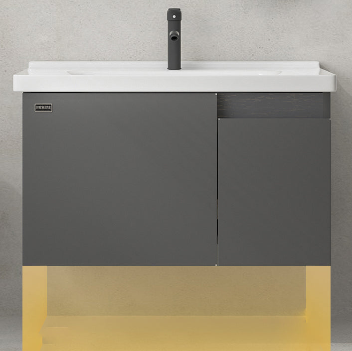 Wall Mount Bathroom Vanity Modern Single-Sink Gray Rectangular Vanity Set Clearhalo 'Bathroom Remodel & Bathroom Fixtures' 'Bathroom Vanities' 'bathroom_vanities' 'Home Improvement' 'home_improvement' 'home_improvement_bathroom_vanities' 7519266