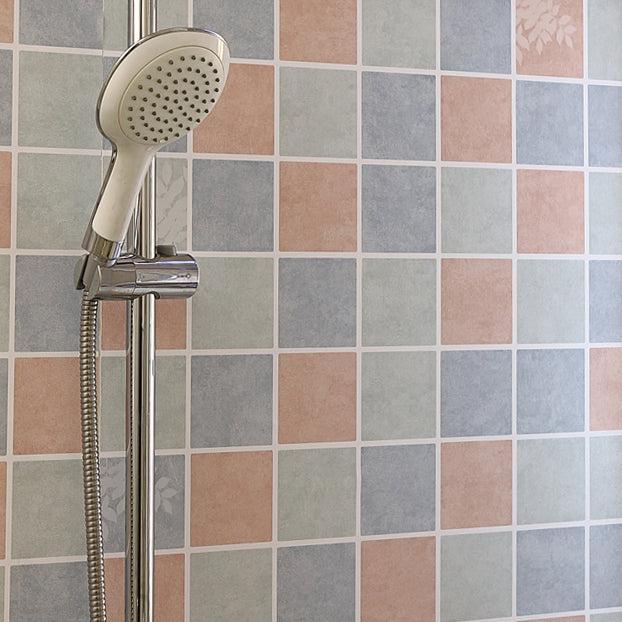 PVC Waterproof Mosaic Tile for Bathroom Backsplash Scratch Resistant Light Blue Clearhalo 'Flooring 'Home Improvement' 'home_improvement' 'home_improvement_peel_stick_blacksplash' 'Peel & Stick Backsplash Tile' 'peel_stick_blacksplash' 'Walls & Ceilings' Walls and Ceiling' 7529437