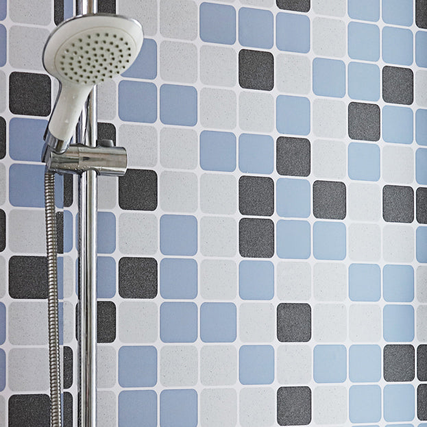 PVC Waterproof Mosaic Tile for Bathroom Backsplash Scratch Resistant Sky Blue Clearhalo 'Flooring 'Home Improvement' 'home_improvement' 'home_improvement_peel_stick_blacksplash' 'Peel & Stick Backsplash Tile' 'peel_stick_blacksplash' 'Walls & Ceilings' Walls and Ceiling' 7529439