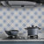 Modern Waterproof PVC Mosaic Tile for Kitchen Backsplash Scratch Resistant White-Blue Clearhalo 'Flooring 'Home Improvement' 'home_improvement' 'home_improvement_peel_stick_blacksplash' 'Peel & Stick Backsplash Tile' 'peel_stick_blacksplash' 'Walls & Ceilings' Walls and Ceiling' 7529577