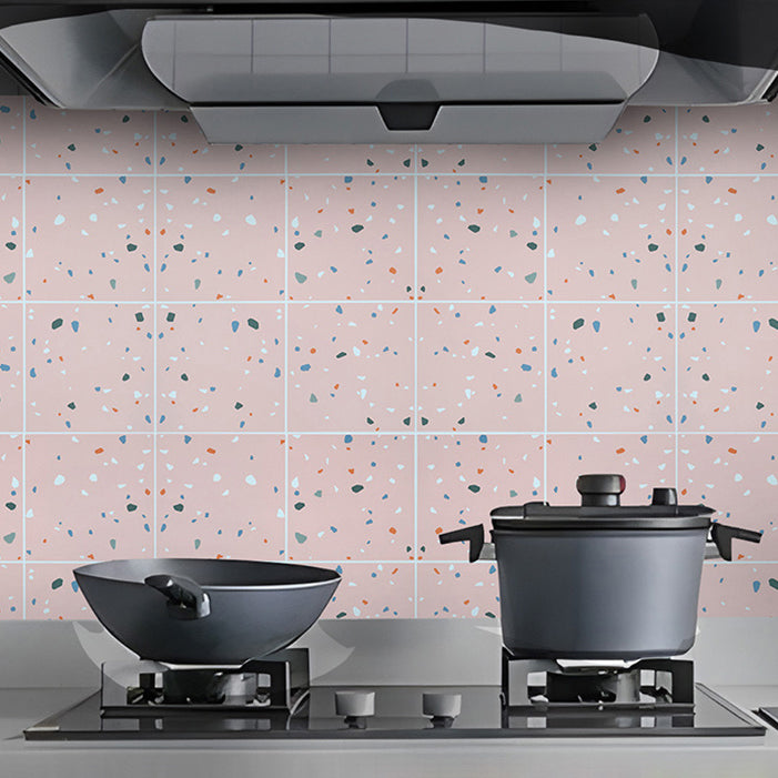 Modern Waterproof PVC Mosaic Tile for Kitchen Backsplash Scratch Resistant Pink Clearhalo 'Flooring 'Home Improvement' 'home_improvement' 'home_improvement_peel_stick_blacksplash' 'Peel & Stick Backsplash Tile' 'peel_stick_blacksplash' 'Walls & Ceilings' Walls and Ceiling' 7529579