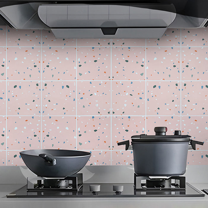 Modern Waterproof PVC Mosaic Tile for Kitchen Backsplash Scratch Resistant Pink Clearhalo 'Flooring 'Home Improvement' 'home_improvement' 'home_improvement_peel_stick_blacksplash' 'Peel & Stick Backsplash Tile' 'peel_stick_blacksplash' 'Walls & Ceilings' Walls and Ceiling' 7529579