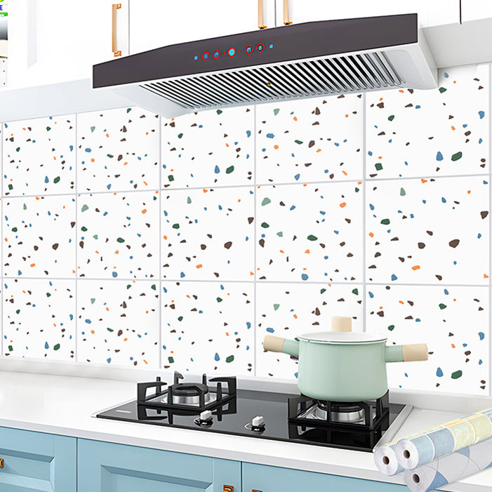 Modern Waterproof PVC Mosaic Tile for Kitchen Backsplash Scratch Resistant White Clearhalo 'Flooring 'Home Improvement' 'home_improvement' 'home_improvement_peel_stick_blacksplash' 'Peel & Stick Backsplash Tile' 'peel_stick_blacksplash' 'Walls & Ceilings' Walls and Ceiling' 7529580