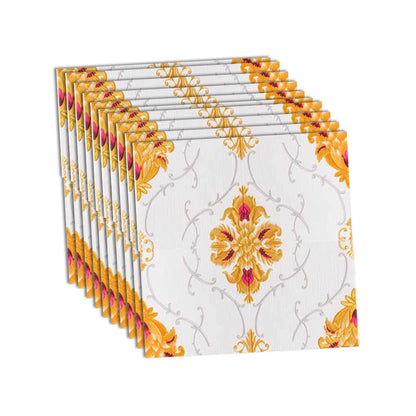 Peel and Press Backsplash Panels Waterproof Backsplash Panels for Living Room White Yellow 10-Piece Set Clearhalo 'Flooring 'Home Improvement' 'home_improvement' 'home_improvement_wall_paneling' 'Wall Paneling' 'wall_paneling' 'Walls & Ceilings' Walls and Ceiling' 7529649