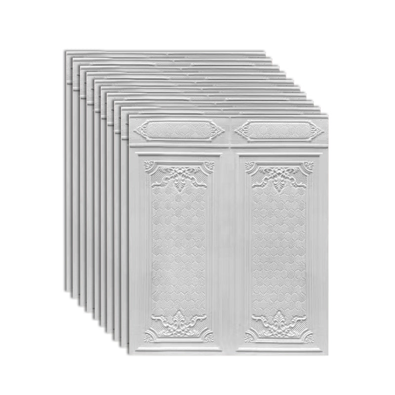 Modern 3D Wainscoting Waterproof Peel and Stick Indoor Wallboard White 10-Piece Set Clearhalo 'Flooring 'Home Improvement' 'home_improvement' 'home_improvement_wall_paneling' 'Wall Paneling' 'wall_paneling' 'Walls & Ceilings' Walls and Ceiling' 7529725