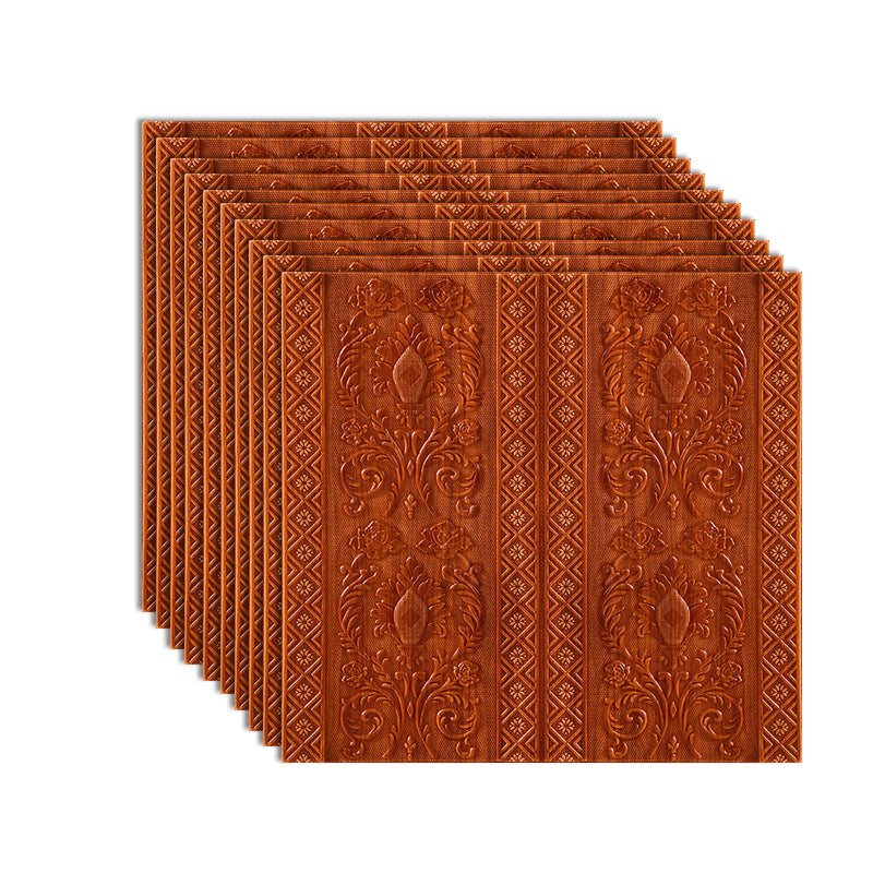 Modern 3D Wainscoting Waterproof Peel and Stick Indoor Wallboard Brick Red 10-Piece Set Clearhalo 'Flooring 'Home Improvement' 'home_improvement' 'home_improvement_wall_paneling' 'Wall Paneling' 'wall_paneling' 'Walls & Ceilings' Walls and Ceiling' 7529743