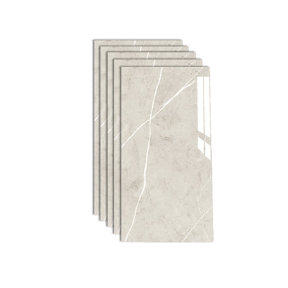 Polished Waterproof Marbling Tin Backsplash Peel and Stick Indoor Wallboard Cream Gray 5-Piece Set Clearhalo 'Flooring 'Home Improvement' 'home_improvement' 'home_improvement_wall_paneling' 'Wall Paneling' 'wall_paneling' 'Walls & Ceilings' Walls and Ceiling' 7529779