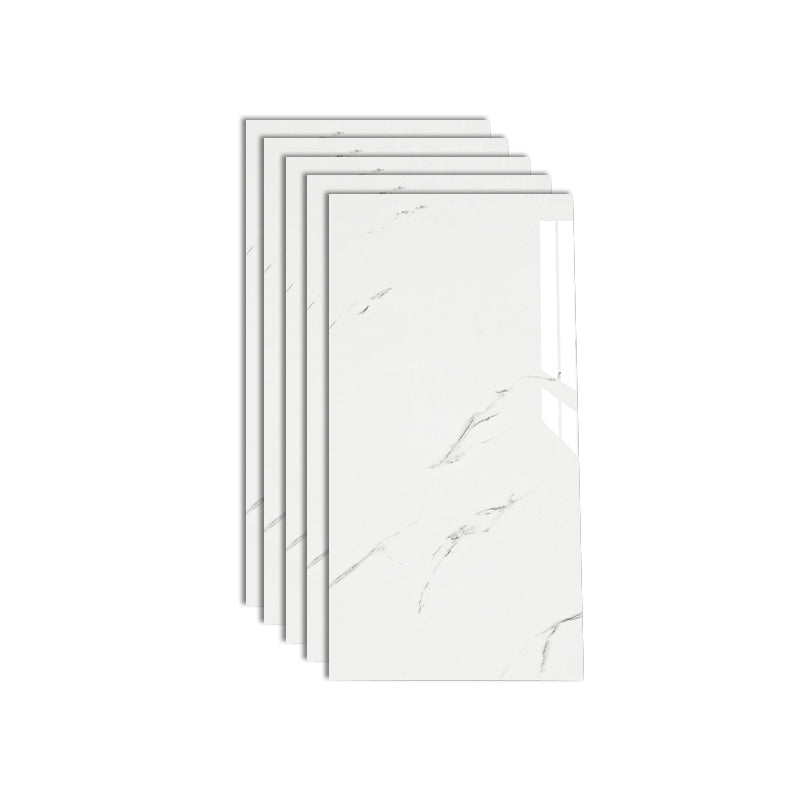 Polished Waterproof Marbling Tin Backsplash Peel and Stick Indoor Wallboard Off-White 5-Piece Set Clearhalo 'Flooring 'Home Improvement' 'home_improvement' 'home_improvement_wall_paneling' 'Wall Paneling' 'wall_paneling' 'Walls & Ceilings' Walls and Ceiling' 7529781
