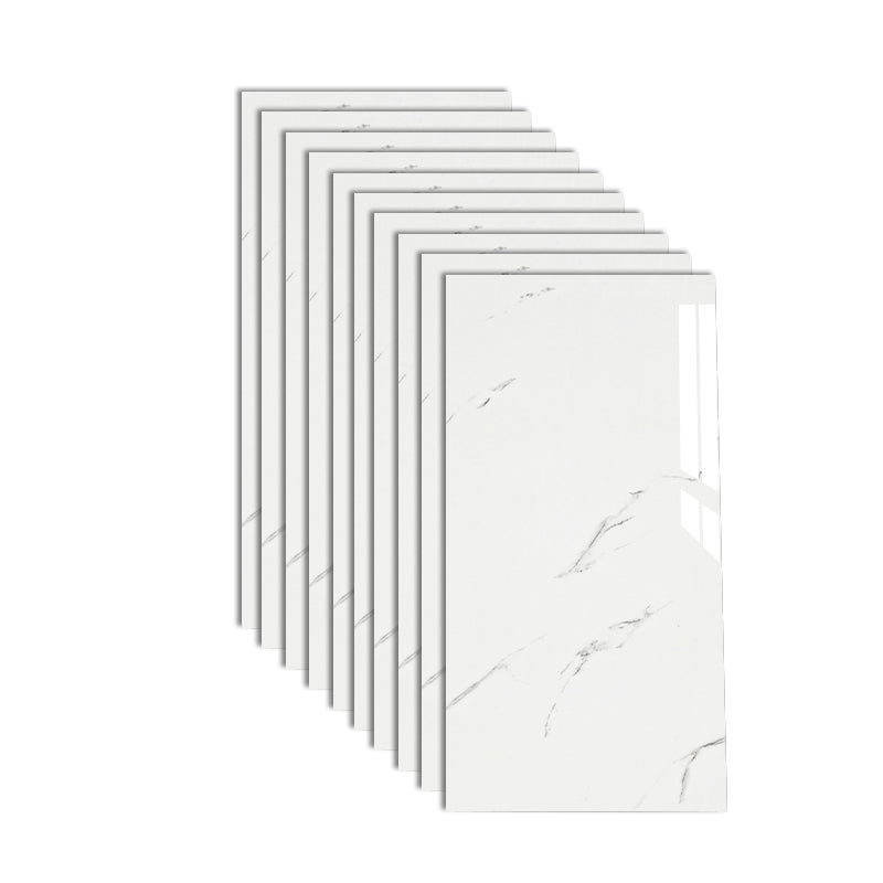 Polished Waterproof Marbling Tin Backsplash Peel and Stick Indoor Wallboard Off-White 10-Piece Set Clearhalo 'Flooring 'Home Improvement' 'home_improvement' 'home_improvement_wall_paneling' 'Wall Paneling' 'wall_paneling' 'Walls & Ceilings' Walls and Ceiling' 7529782