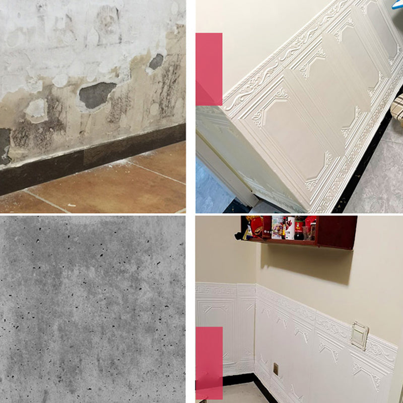 Contemporary Waterproof Wainscoting Peel and Stick Indoor Wallboard ...