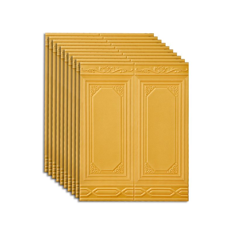 Plastic Wall Access Panel 3D Backsplash Panels with Stain Resistant Yellow 10-Piece Set Clearhalo 'Flooring 'Home Improvement' 'home_improvement' 'home_improvement_wall_paneling' 'Wall Paneling' 'wall_paneling' 'Walls & Ceilings' Walls and Ceiling' 7529934