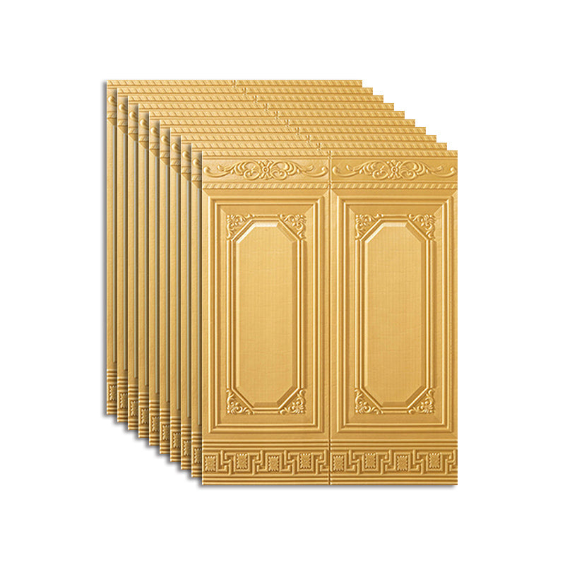 Plastic Wall Access Panel 3D Backsplash Panels with Stain Resistant Gold 10-Piece Set Clearhalo 'Flooring 'Home Improvement' 'home_improvement' 'home_improvement_wall_paneling' 'Wall Paneling' 'wall_paneling' 'Walls & Ceilings' Walls and Ceiling' 7529938