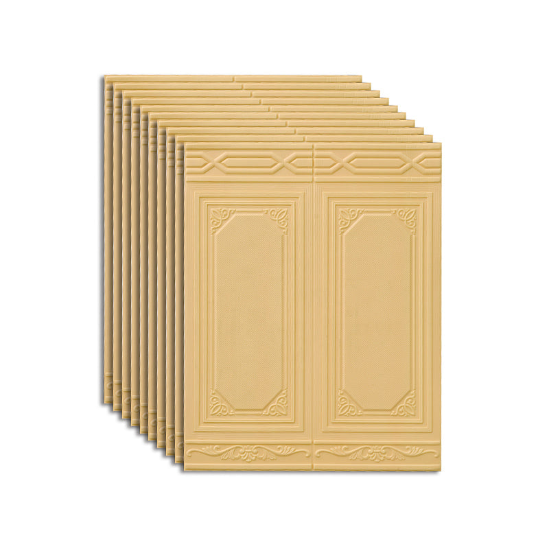 Plastic Wall Access Panel 3D Backsplash Panels with Stain Resistant Lemon Yellow 10-Piece Set Clearhalo 'Flooring 'Home Improvement' 'home_improvement' 'home_improvement_wall_paneling' 'Wall Paneling' 'wall_paneling' 'Walls & Ceilings' Walls and Ceiling' 7529943