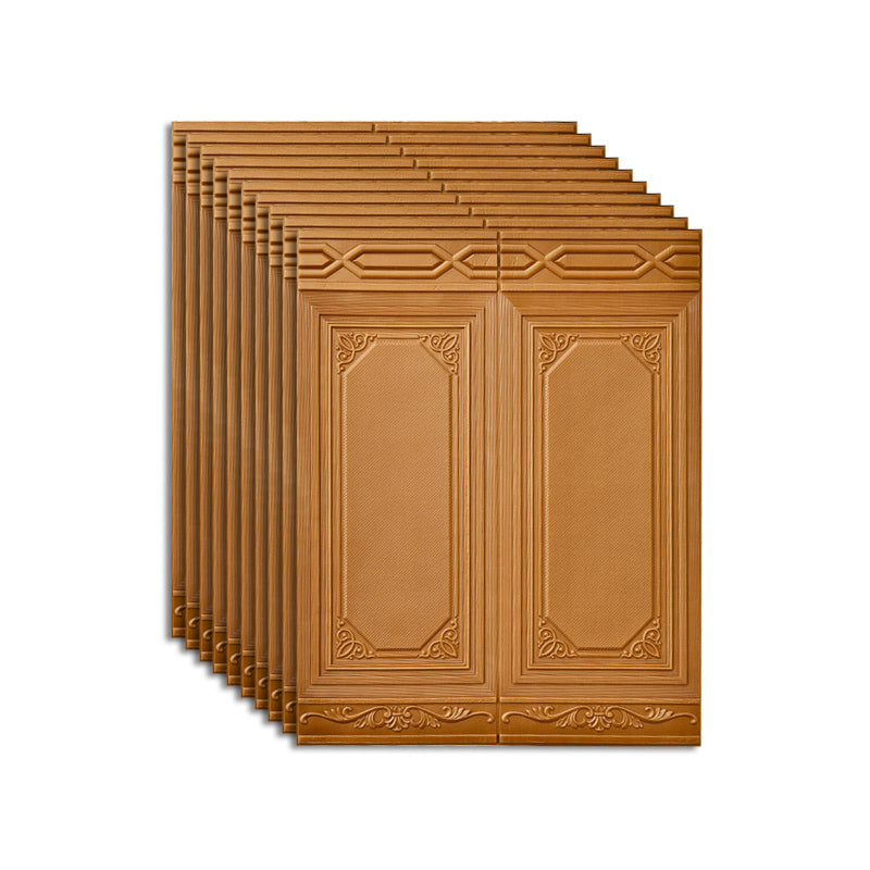 Plastic Wall Access Panel 3D Backsplash Panels with Stain Resistant Coppery 10-Piece Set Clearhalo 'Flooring 'Home Improvement' 'home_improvement' 'home_improvement_wall_paneling' 'Wall Paneling' 'wall_paneling' 'Walls & Ceilings' Walls and Ceiling' 7529949