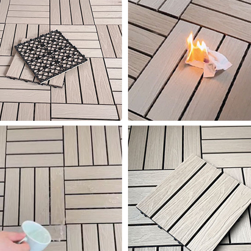 Interlocking Decking Tiles Waterproof Decking Tiles for Indoor and Outdoor Clearhalo 'Home Improvement' 'home_improvement' 'home_improvement_outdoor_deck_tiles_planks' 'Outdoor Deck Tiles & Planks' 'Outdoor Flooring & Tile' 'Outdoor Remodel' 'outdoor_deck_tiles_planks' 7530080