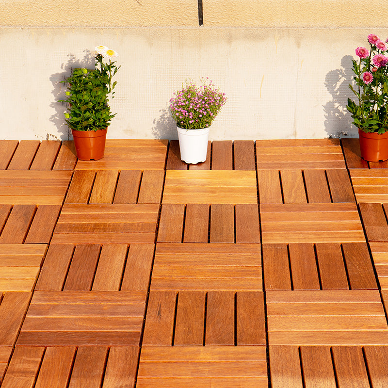 Wood Decking Tiles Outdoor Flooring Interlocking Decking Tiles 96.9 sq ft. - 99 Pieces Clearhalo 'Home Improvement' 'home_improvement' 'home_improvement_outdoor_deck_tiles_planks' 'Outdoor Deck Tiles & Planks' 'Outdoor Flooring & Tile' 'Outdoor Remodel' 'outdoor_deck_tiles_planks' 7530088