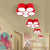 Yellow/Red/Pink Floral Ceiling Lighting Kids Style Acrylic LED Flush Mount Fixture for Living Room Red Clearhalo 'Ceiling Lights' 'Close To Ceiling Lights' 'Close to ceiling' 'Flush mount' Lighting' 753585