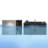 Rectangular Bathroom Vanity Modern Black Metal Frame Single Vanity Set Clearhalo 'Bathroom Remodel & Bathroom Fixtures' 'Bathroom Vanities' 'bathroom_vanities' 'Home Improvement' 'home_improvement' 'home_improvement_bathroom_vanities' 7539113