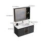 Rectangular Bathroom Vanity Modern Black Metal Frame Single Vanity Set Clearhalo 'Bathroom Remodel & Bathroom Fixtures' 'Bathroom Vanities' 'bathroom_vanities' 'Home Improvement' 'home_improvement' 'home_improvement_bathroom_vanities' 7539129