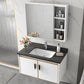 Glam Single Sink Vanity Metal Frame Rectangular Wall Mount Bath Vanity Clearhalo 'Bathroom Remodel & Bathroom Fixtures' 'Bathroom Vanities' 'bathroom_vanities' 'Home Improvement' 'home_improvement' 'home_improvement_bathroom_vanities' 7539186