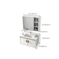 Glam Single Sink Vanity Metal Frame Rectangular Wall Mount Bath Vanity Clearhalo 'Bathroom Remodel & Bathroom Fixtures' 'Bathroom Vanities' 'bathroom_vanities' 'Home Improvement' 'home_improvement' 'home_improvement_bathroom_vanities' 7539207