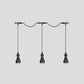 Water Pipe Iron Multi Ceiling Light Rustic 3/5/7 Heads Coffee Shop LED Tandem Pendulum Lamp in Black Clearhalo 'Art Deco Pendants' 'Black' 'Cast Iron' 'Ceiling Lights' 'Ceramic' 'Crystal' 'Industrial Pendants' 'Industrial' 'Metal' 'Middle Century Pendants' 'Pendant Lights' 'Pendants' 'Rustic Pendants' 'Tiffany' Lighting' 754013
