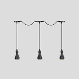 Water Pipe Iron Multi Ceiling Light Rustic 3/5/7 Heads Coffee Shop LED Tandem Pendulum Lamp in Black Clearhalo 'Art Deco Pendants' 'Black' 'Cast Iron' 'Ceiling Lights' 'Ceramic' 'Crystal' 'Industrial Pendants' 'Industrial' 'Metal' 'Middle Century Pendants' 'Pendant Lights' 'Pendants' 'Rustic Pendants' 'Tiffany' Lighting' 754013