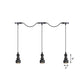 Water Pipe Iron Multi Ceiling Light Rustic 3/5/7 Heads Coffee Shop LED Tandem Pendulum Lamp in Black Clearhalo 'Art Deco Pendants' 'Black' 'Cast Iron' 'Ceiling Lights' 'Ceramic' 'Crystal' 'Industrial Pendants' 'Industrial' 'Metal' 'Middle Century Pendants' 'Pendant Lights' 'Pendants' 'Rustic Pendants' 'Tiffany' Lighting' 754014